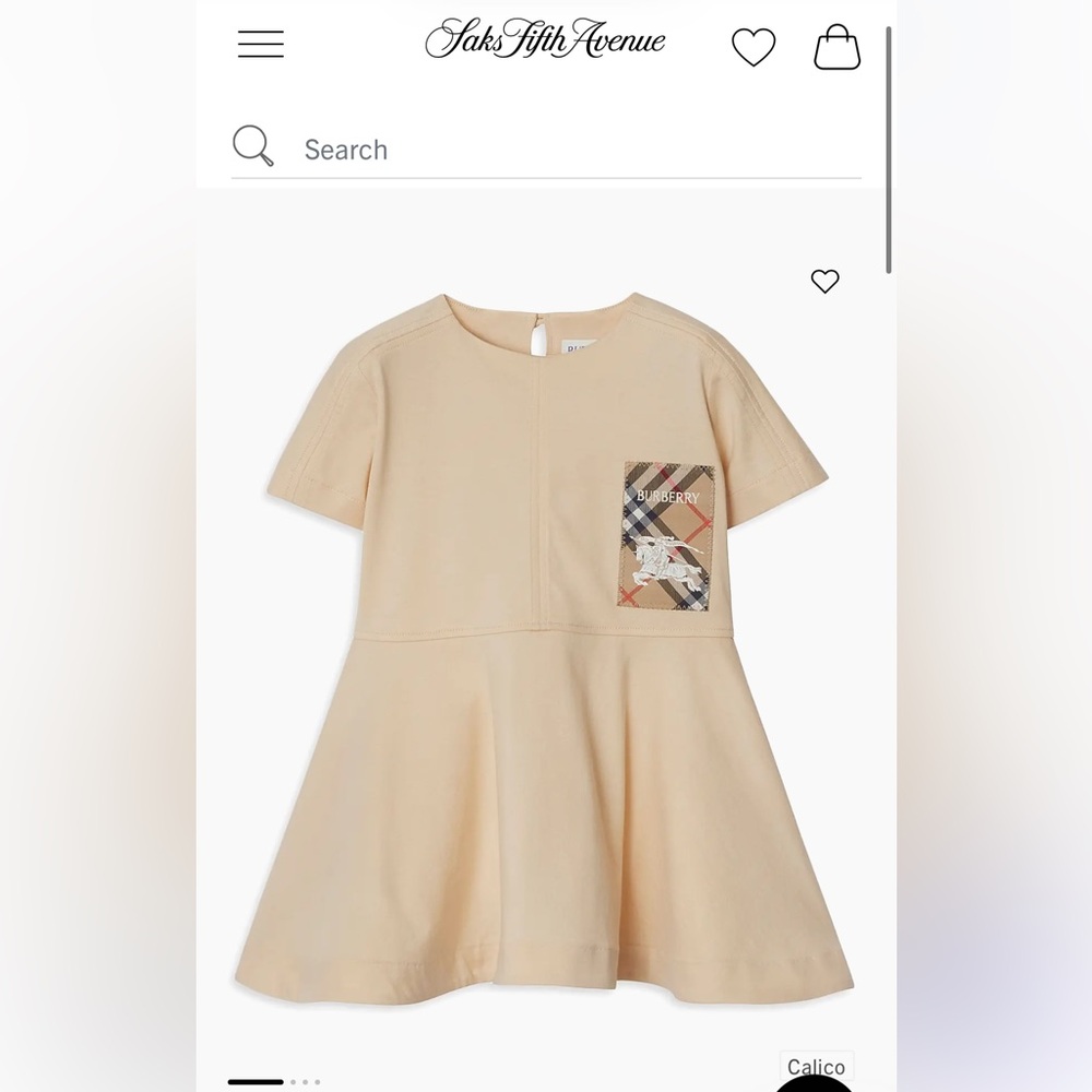 Burberry Riley Logo Patch Cotton Dress